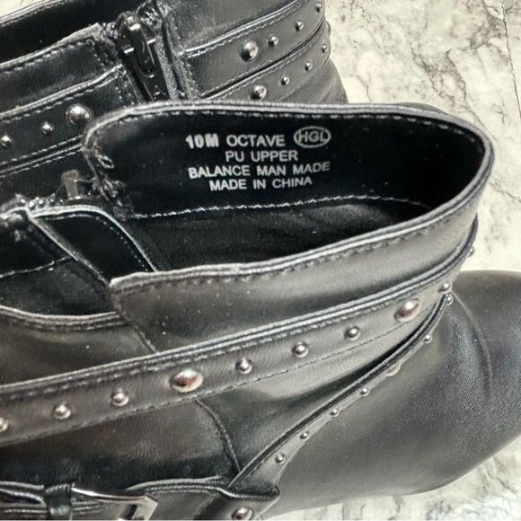 A2 By Aerosoles Octave Bootie Black Studded Ankle Boot  Boots size 10 - Picture 7 of 9